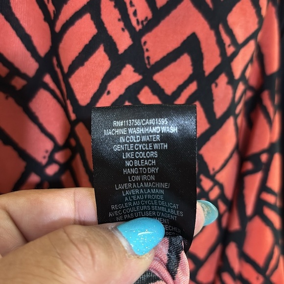 Beechers Brook peach and black color, mini Dress with belt size extra large - Picture 11 of 11